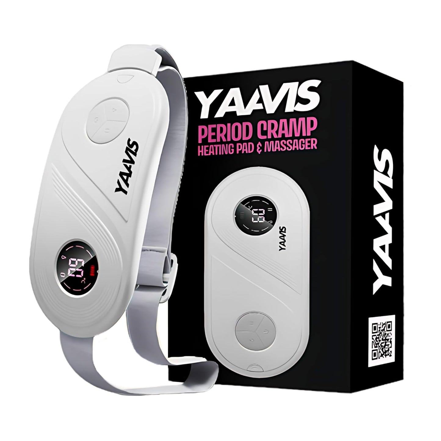 YAAVIS Portable Heating Pad & Period Pain Relief Massager