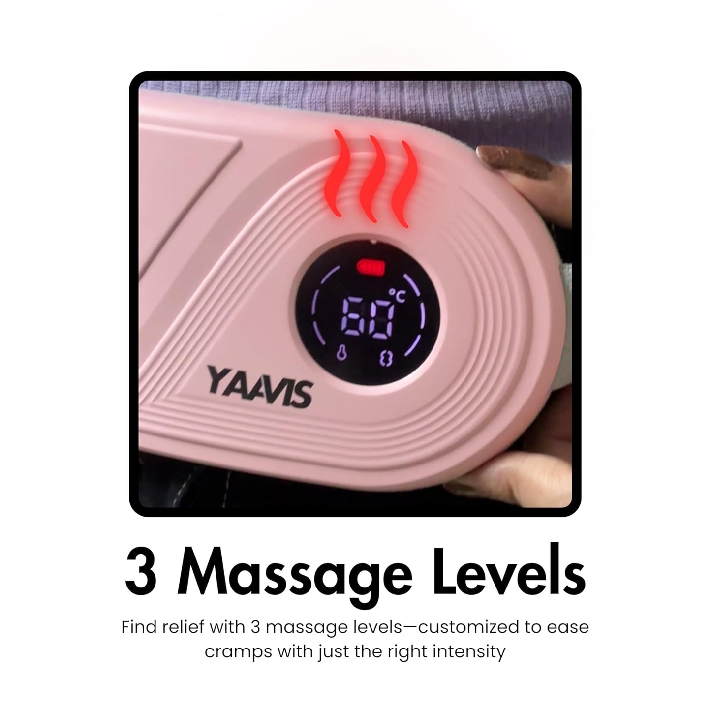 YAAVIS Portable Heating Pad & Period Pain Relief Massager