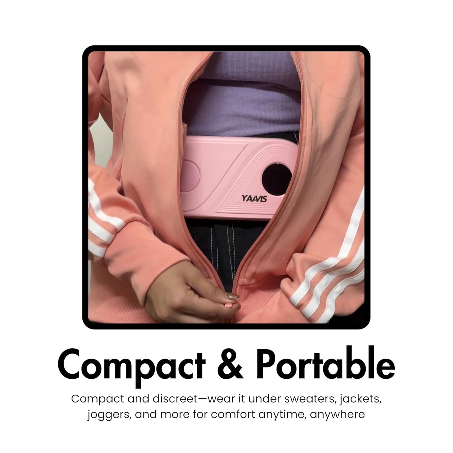 YAAVIS Portable Heating Pad & Period Pain Relief Massager