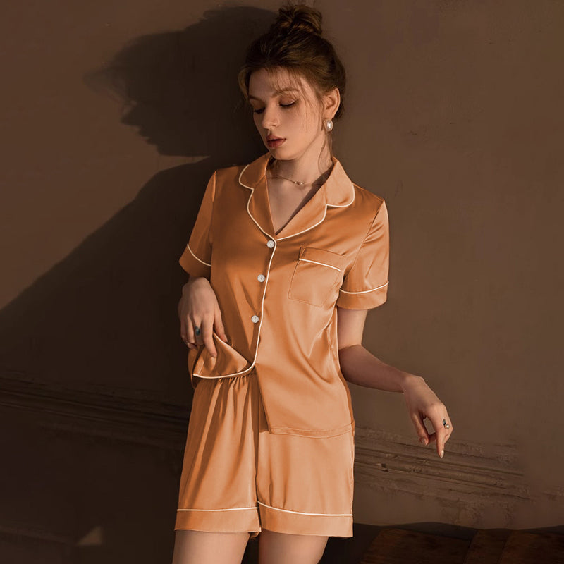 Dora Pajamas Set Satin Sleepwear ( Top & Bottom )
