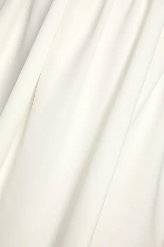 Blind Date White Off- the-Shoulder Mini Dress