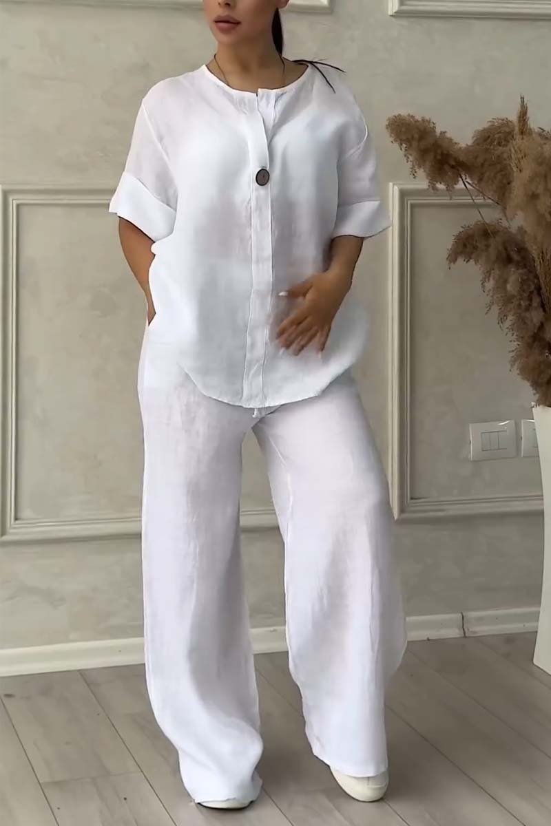 Jodie Decorated Cotton And Linen Set