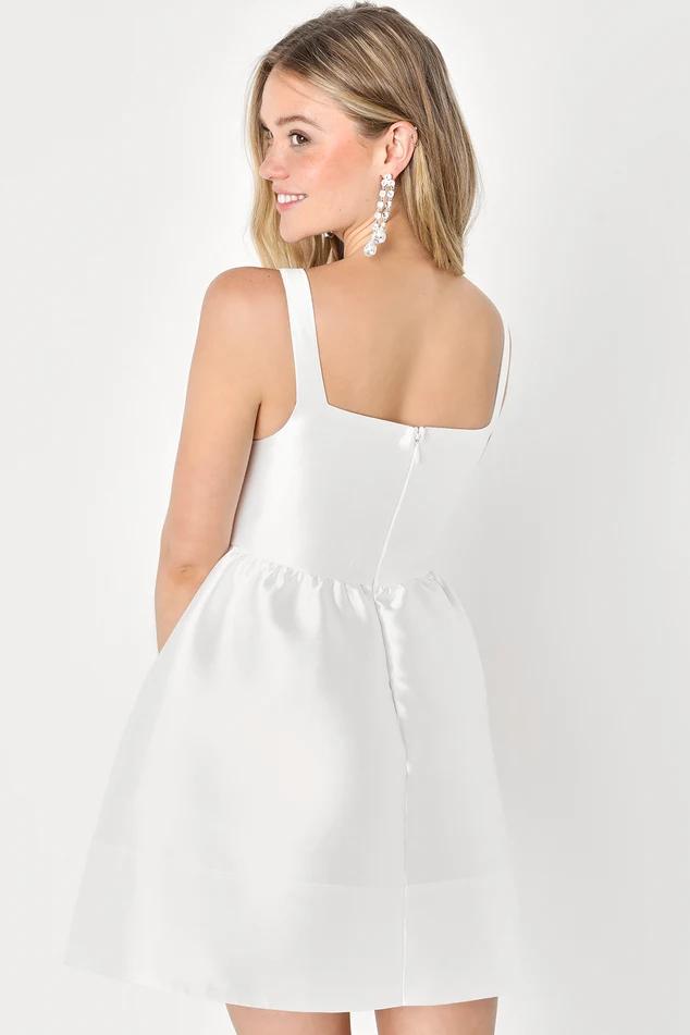 Babe Love White Corset Mini Dress