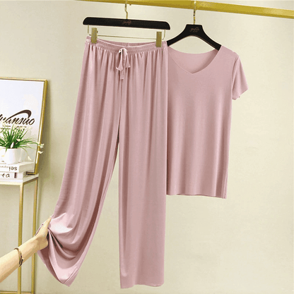 Boo Ice Silk Two Piece Set (Top+Bottom)